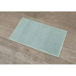 Alfombra Baño Microfibra Liso – Verde Almendra