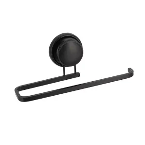 Toallero Ventosa Aluminio Negro