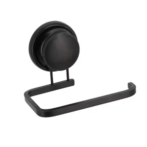 Portarrollos WC Ventosa Aluminio Negro