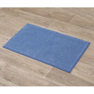 Alfombra Baño Microfibra Liso – Azul Claro
