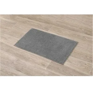 Alfombra Baño Microfibra Liso – Gris