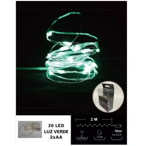 Cadena Alambre de Luz 20L Verde