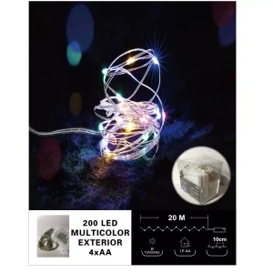 Cadena Alambre de Luz 200L Color