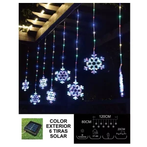 Cortina de Luz Copo de Nieve Color