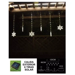 Cortina de Luz Copo de Nieve Cálida