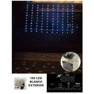 Cortina de Luz Bolas 100L Blanca