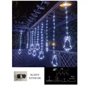 Cortina de Luz Campana 200L Blanca