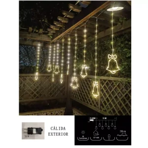 Cortina de Luz Campana 200L Cálida