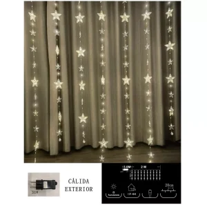 Cortina de Led C/Estrella Cálida