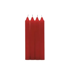 Pack 4 Velas Cilindrica Rojo