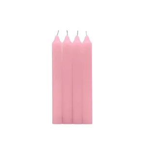 Pack 4 Velas Cilindrica Rosa