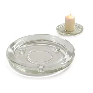 Base Portavelas Cristal Redonda