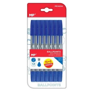 Bolígrafo Azul Punta 1.0mm 21pcs