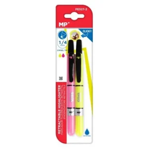 Marcador Fluorescente Retractil 2u