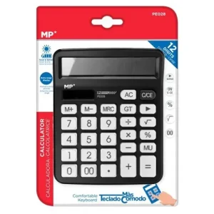 Calculadora Solar y Pilas Negro