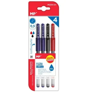 Bolígrafo Tinta Gel Punta 0.5mm 4u