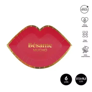 Plato Forma Labios 27,5×18,5cm