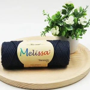 Lana Trenzado Azul Oscuro 8